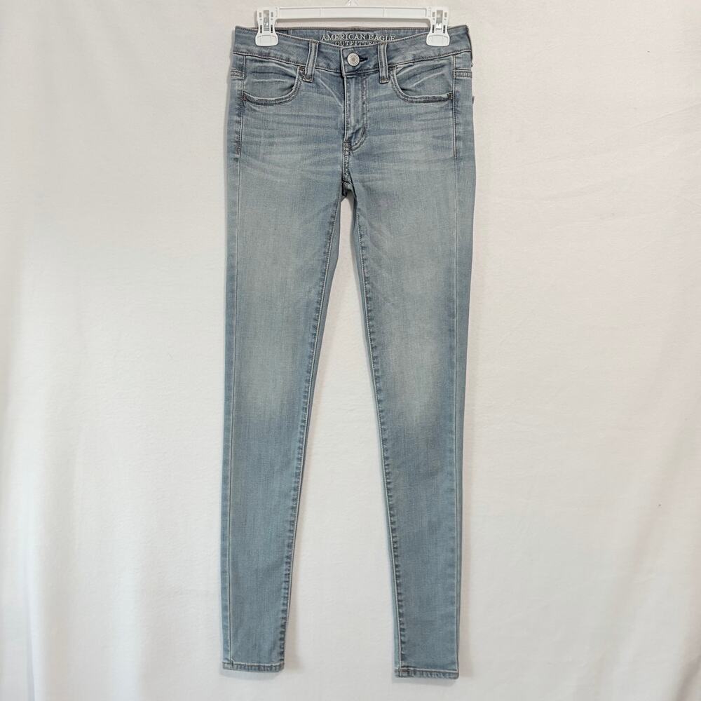 American Eagle Jegging Jeans Women's 4 Extra Tall Long Low Rise Vintage